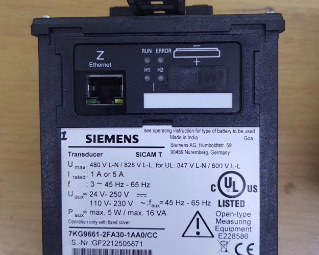 TRANSDUSER 7KG9661-2FA30-1AA0 SIEMENS - BỘ BIẾN ĐỔI ĐO LƯỜNG ĐA NĂNG SIEMENS